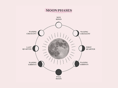 Moon Phases brand elements content creation graphic design