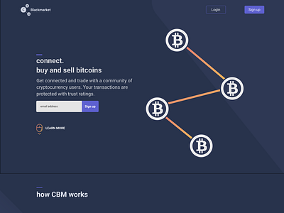 Crypto Black Market Landing Page bitcoin crypto currency figma web