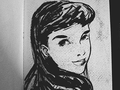 Audrey Hepburn audrey cutipa doodle face hepburn portrait