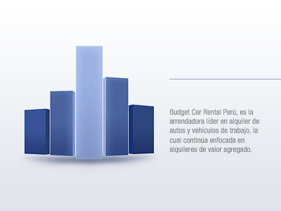 Statistics bars blue budget car cubes important rental