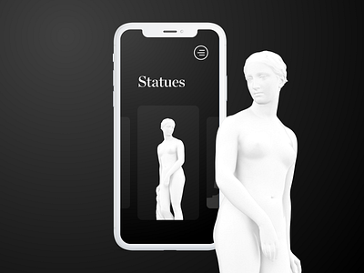 Smithsonian App Statues Screen