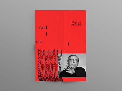 Sarte Poster. Experiment 1. 2018 2018 trends 2019 brutalism brutalist letterspacing new design philosophy sans serif sarte trending typographic poster typography