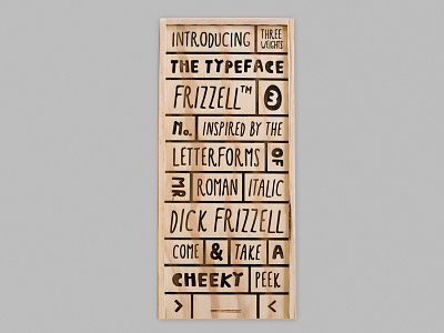 Type Specimen Gift Box for Frizzell Font dick frizzell font font design frizzell frizzell font gift box hand lettering laser cut laser cut new zealand type typeface typography