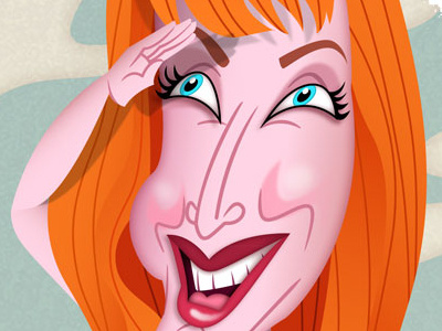 Kathy Griffin Drops Another "F-Bomb" caricature comedian digital entertainment humor illustration joe rocco kathy griffin