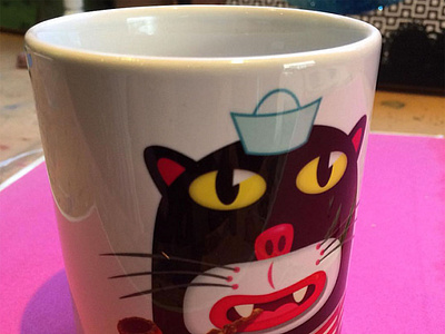 Sailor Kitten Mug coffee design digital humor humorous illustration joe rocco kids logo mug products whimsical