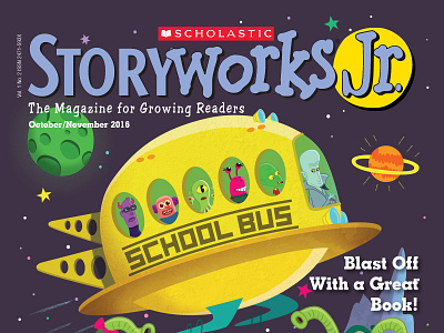 Storyworks - For Scholastic Publishing childrensbook design digital humor humorous illustration joe rocco kids logo publishing ui whimsical