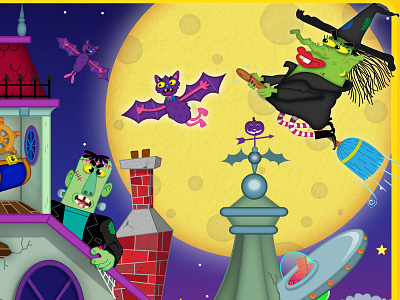 Halloween FunStuff for National Geographic for Kids children digital halloween illustration joe rocco whimsical