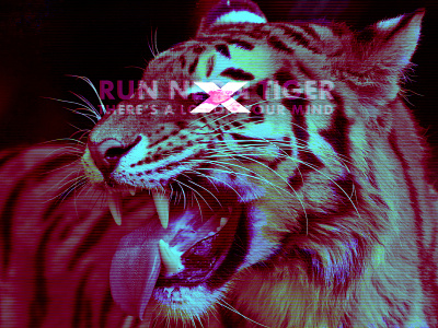 Neon Tiger photoshop