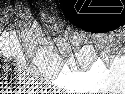 Rhythm abstract black geometry lo fi noise wires