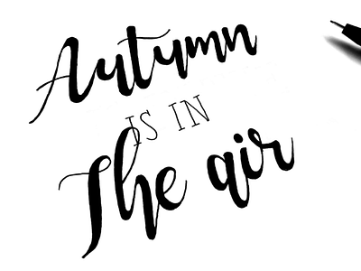 Autumn is in the air... handlettering ligatures