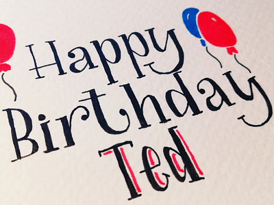 Happy birthday Ted handlettering letteredgreeting