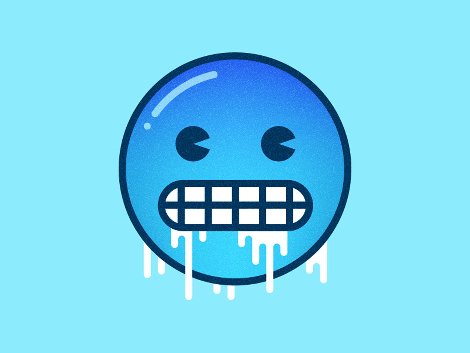 cold face emoticon