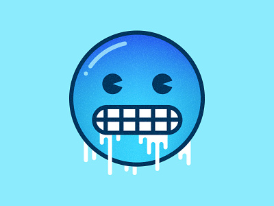 Cold Face Emoji chill cold face emoji illustration kawaii