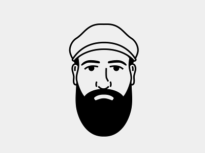 Bearded Avatar avatar beard hipster illustration monoline