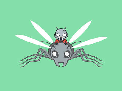 Mini Ant-Man & Antony ant ant man antman antony avengers chibi cute illustration kawaii marvel paul rudd superhero