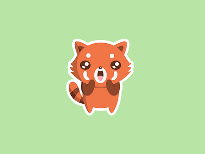 Cute Red Panda Surprise Magnet character design cute illustration kawaii magnet red panda