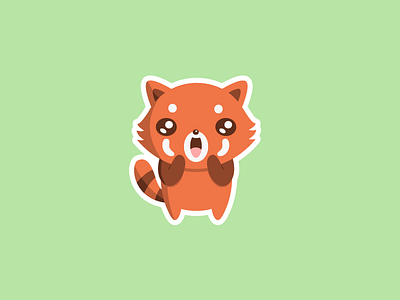 Cute Red Panda Surprise Magnet