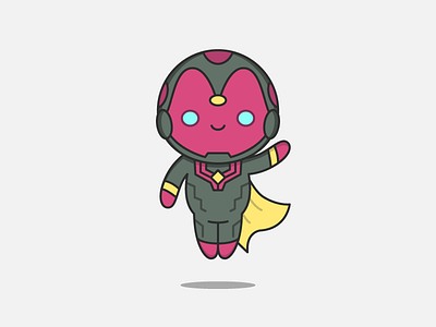 Vision Illustration avengers captain america comic cute kawaii marvel vision