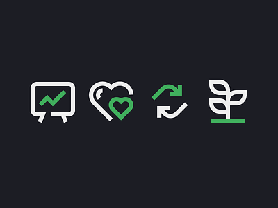 SEO Icons arrows heart icons leaf line icon results seo