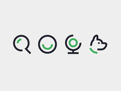 SEO Icons Pt. 2 dog dog profile globe icon line icon magnifying glass puppy search smiley