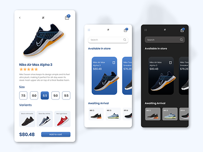 Zela Shoe Store App checkout page nike nike air max nike shoes shoe app shoe gallery shoe store
