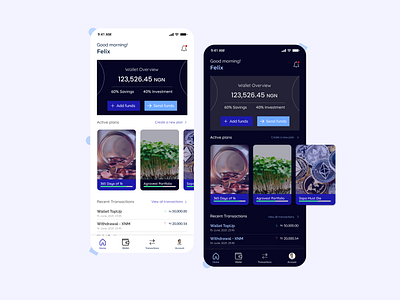 Beevest Mobile App Home Screen design figma finance fintech investment mobile app money savings ui user experience user interface