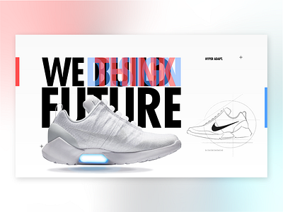 Nike HyperAdapt. advertisement branding design hyperadapt illustration logo nike product design sketch typography