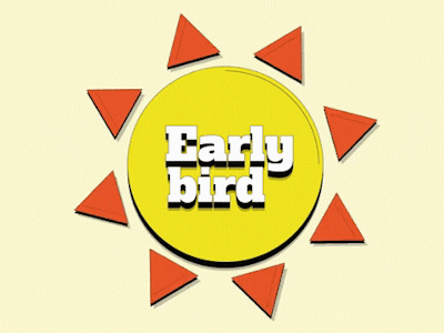 Early bird looping animation 2d 2d animation animation color design gif illustration motion sun vector