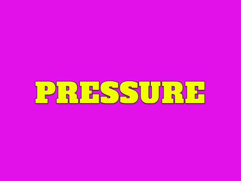 Pressure - Melting typography