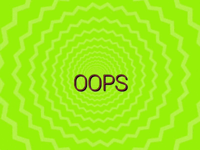 Oopsie animation color design green kinetic motion oops pink typo typography vector