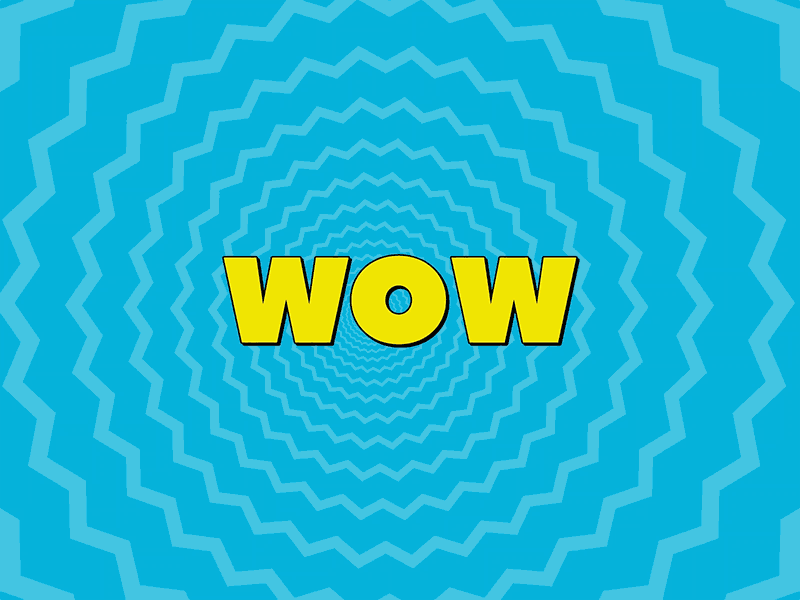A kinetic wow animation animation color design graphic design kinetic loop motion pop type typography wow