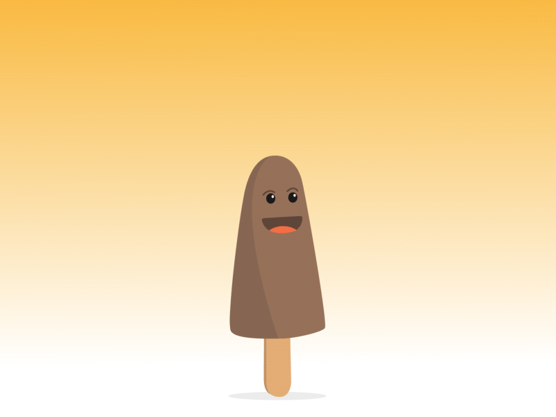 Jumping Chocolate Ice-cream animation bouncing chocolate cute face happy icecream jumping motion