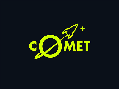 Daily Logo Challenge - Day 1 - Rocket Ship comet daily logo challenge rocket ship space