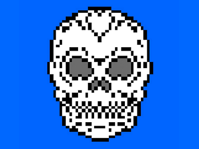 8-bit Skull 8 bit art design digital digital art drawing graphic graphic design illustration pixel pixel art skull