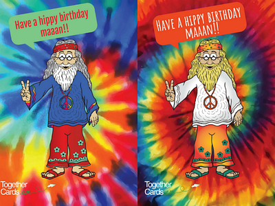 Hippie Happy Birthday Card for TogetherCards.com