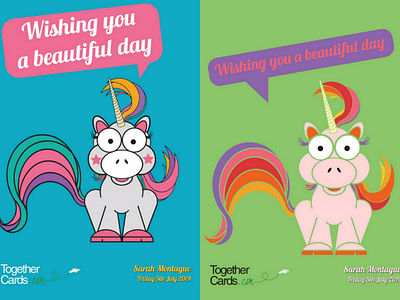 Unicorn Card for TogetherCards.com adobe illustrator adobe illustrator cc art birthday card design celebration design digital digital art drawing fonts graphic graphic design illustration illustrator layout leaving togethercards unicorn