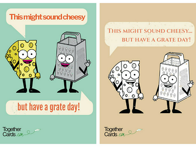 Cheese & Grater (Alternative) Card for TogetherCards.com adobe illustrator art birthday card design celebration cheese cheese grater design digital drawing fonts graphic graphic design grater illustration illustrator layout leaving togethercards