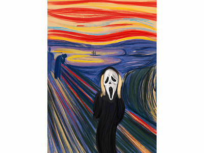 The Scream (Edvard Munch Style) art design digital digital painting edvard munch graphic illustration ipad ipad pro procreate procreate ipad pro scream scream movie the scream