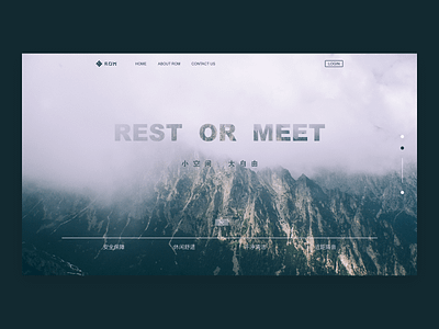 休息或见面rest or meet meet rest rom ui web 空间 简约 绿色 网页设计 自由 设计 首页