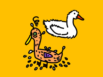A duck that has lost its feathers icon