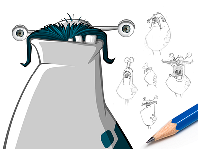 Moris alien character emotions illustator illustration sketch