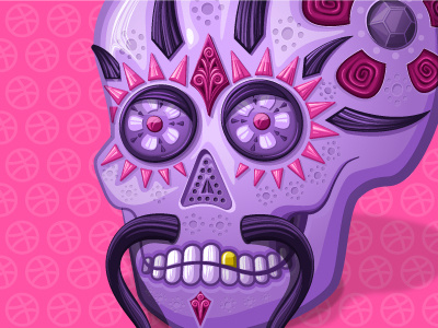 Sugar Skull colorful illustration skull vector