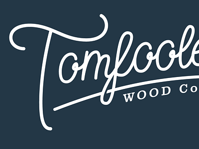 Tomfoolery Wood Co. Branding Pack branding custom design furniture illustration indigo lettering logo logotype minimalist monogram monoweight retro script typography whimsical wood