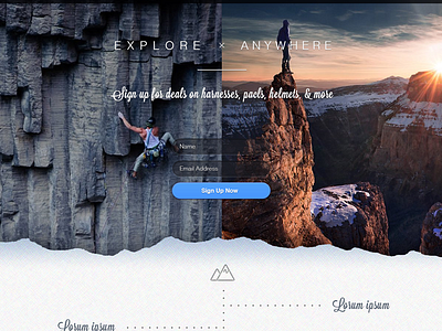 Explore Anywhere climbing concept form lavenderia mountains photography texture transparency webdesign