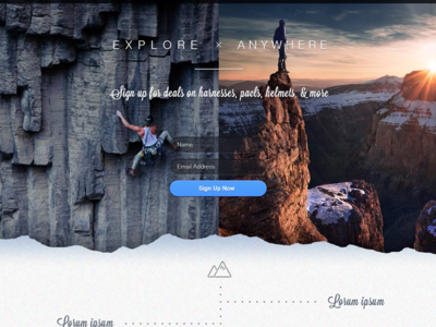 Explore Anywhere climbing concept form lavenderia mountains photography texture transparency webdesign