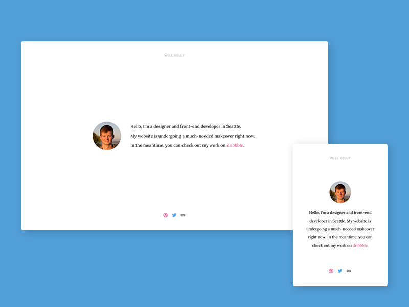 Simple portfolio update