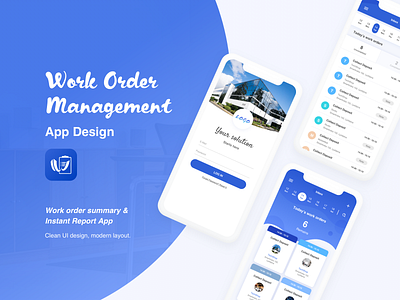 Work order management App design