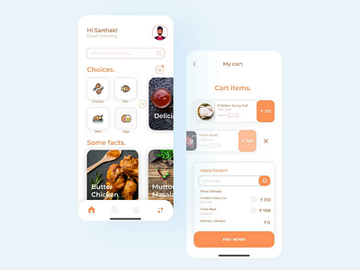 Food app concept uiux