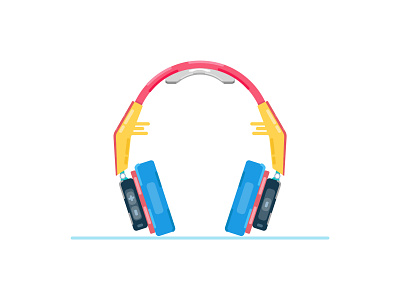 Headphone adobe illustrator colorful dailydesign dailydesignchallenge design flat design graphic design headphone icon illustration logo minimal music music player vector