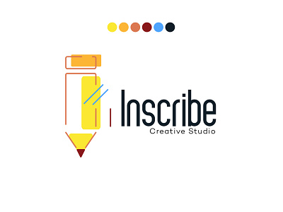 Inscribe adobe illustrator brand identity branding dribbble graphic design icon illustration logo logomark logos minimal pencil pencil art studio vector